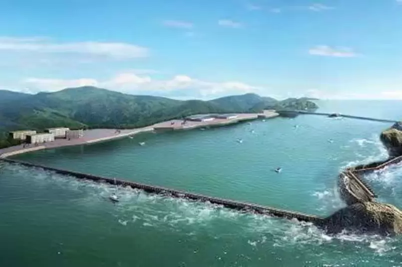 Cerca ecológica de estacas de grande porte com perímetro de 400 m (Diamante Azul nº 1, Baía de Shandong Laizhou)