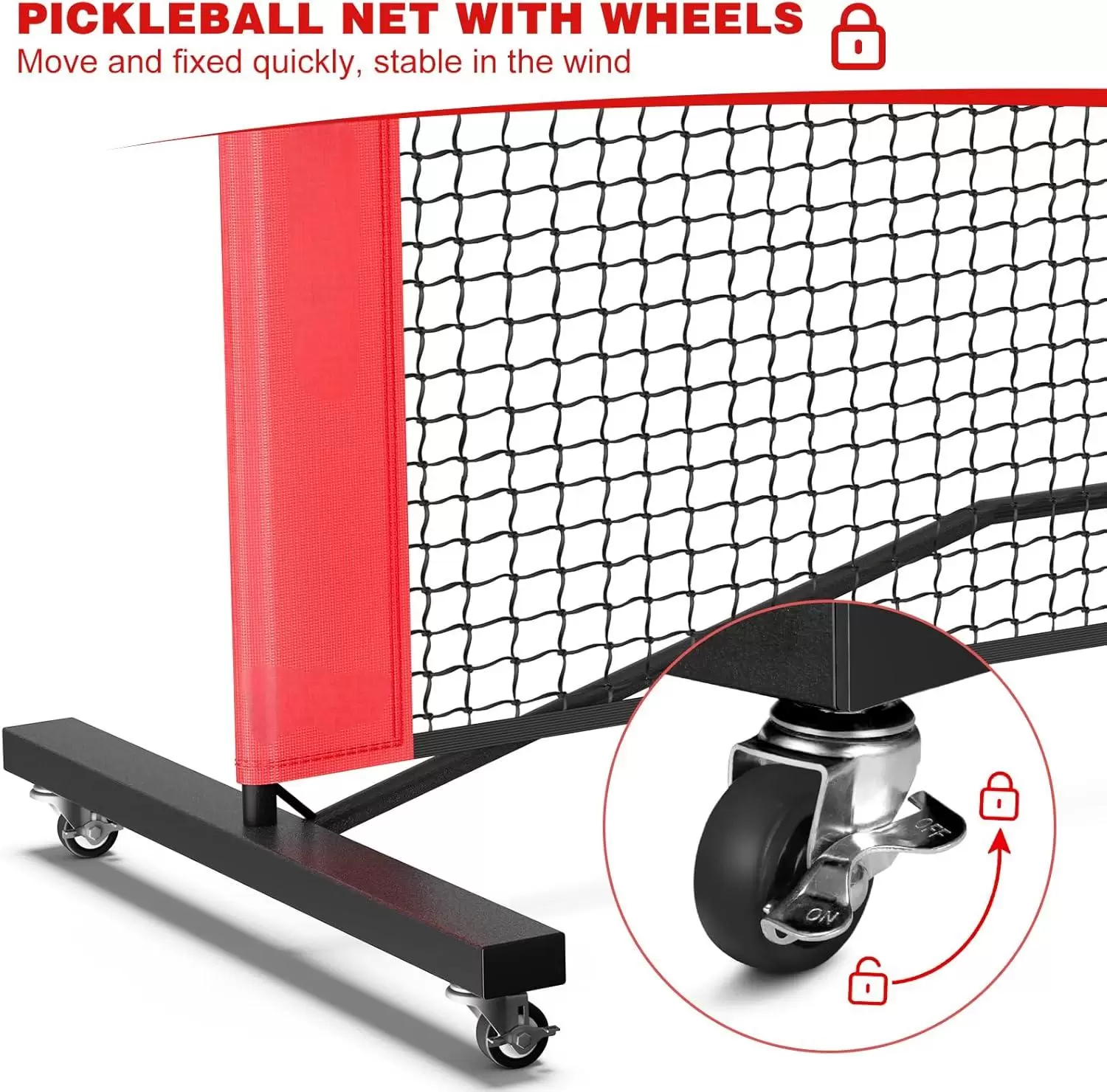 Rede de treino de pickleball de 22x3 p&eacute;s