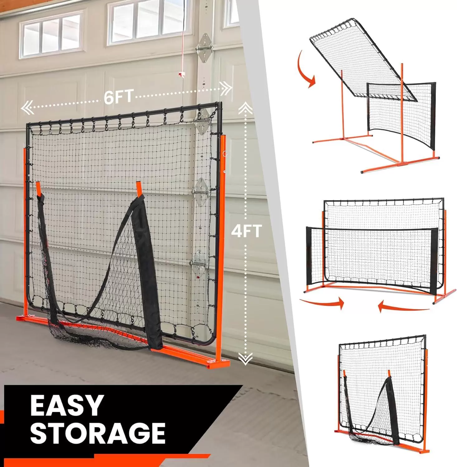 Pickleball IV em tubo de a&ccedil;o 2 em 1 de 6*6 p&eacute;s