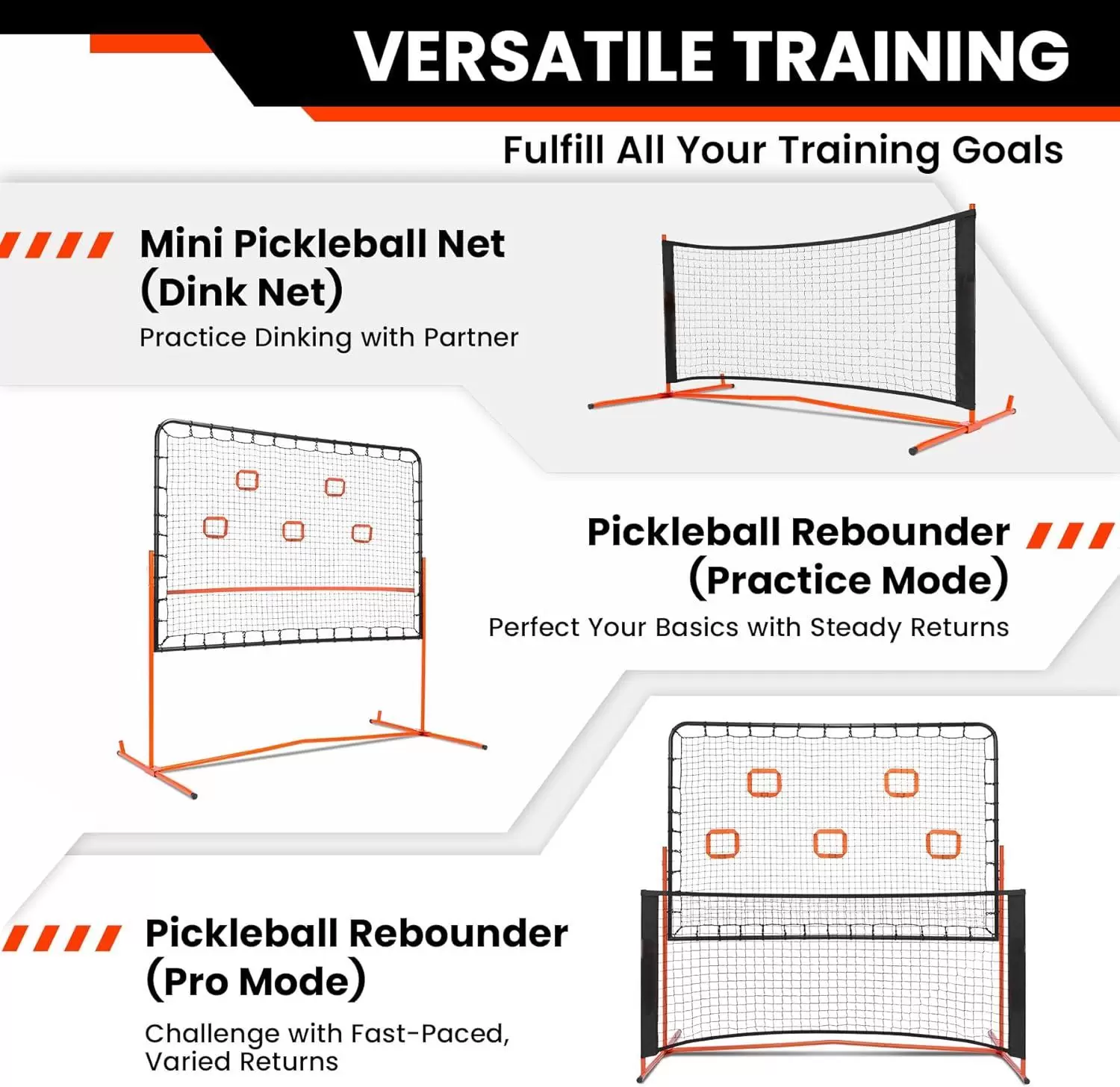 Pickleball IV em tubo de a&ccedil;o 2 em 1 de 6*6 p&eacute;s