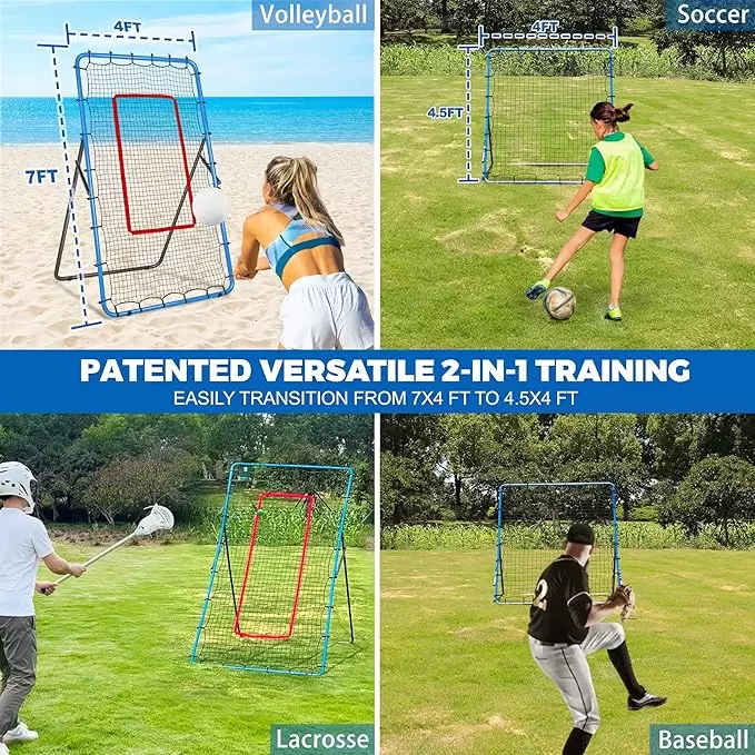 Rede de rebote multiesportiva convers&iacute;vel em tamanho 2-1 I