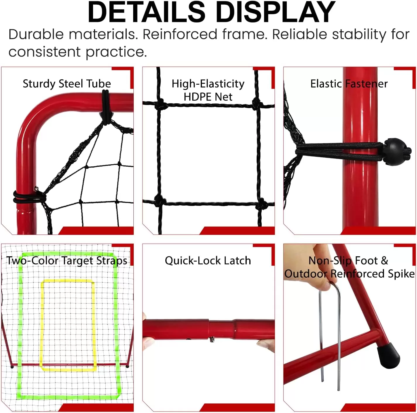 Rede de rebote multiesportiva convers&iacute;vel em tamanho 2-1 II