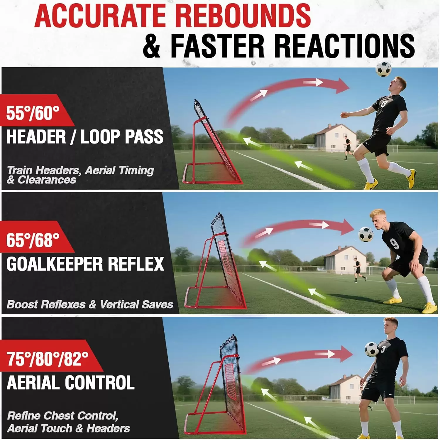 Rede de rebote de futebol