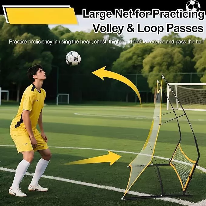 Rede de futebol de dupla face com rebote alto e baixo