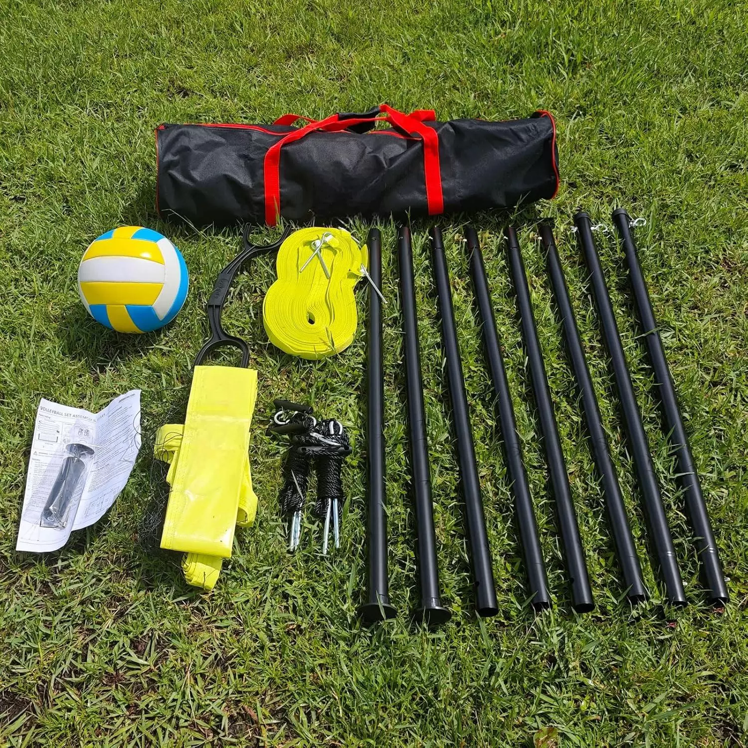 Rede de treino de voleibol multifuncional com comprimento ajust&aacute;vel