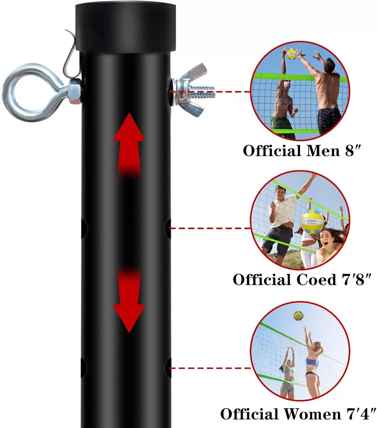 Rede de treino de voleibol multifuncional com comprimento ajust&aacute;vel