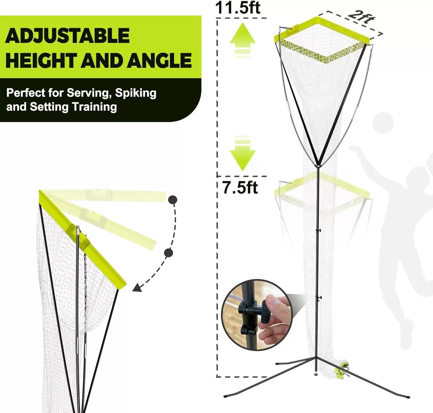 Conjunto ajust&aacute;vel de treinamento de v&ocirc;lei &Iota;