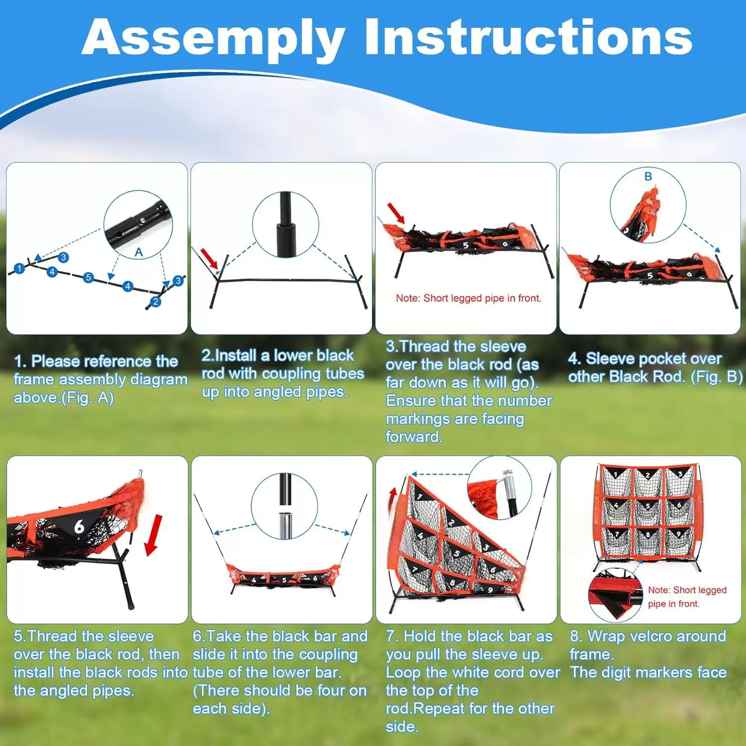Rede de treino de beisebol de 9 buracos, 1,20m x 1,20m