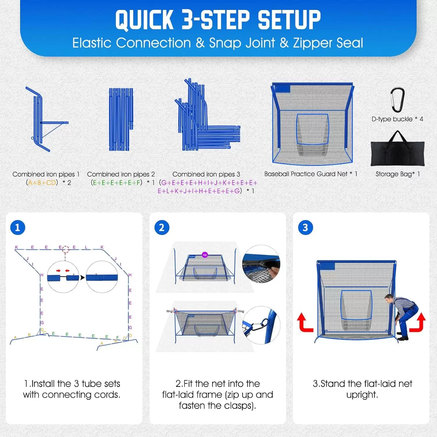Rede de treino de beisebol com ca&ccedil;apa para alvo