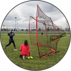 Rede de prote&ccedil;&atilde;o para beisebol e softbol