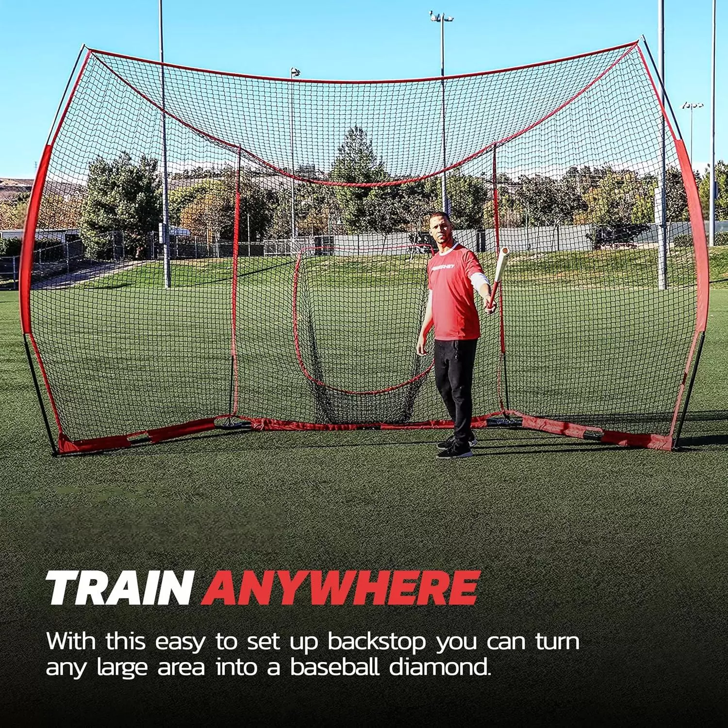 Rede de prote&ccedil;&atilde;o para beisebol e softbol