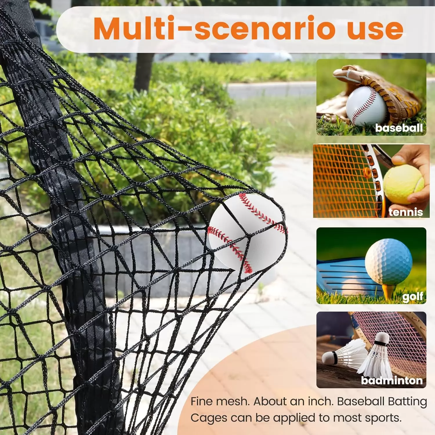 Rede de gaiola para beisebol e softbol