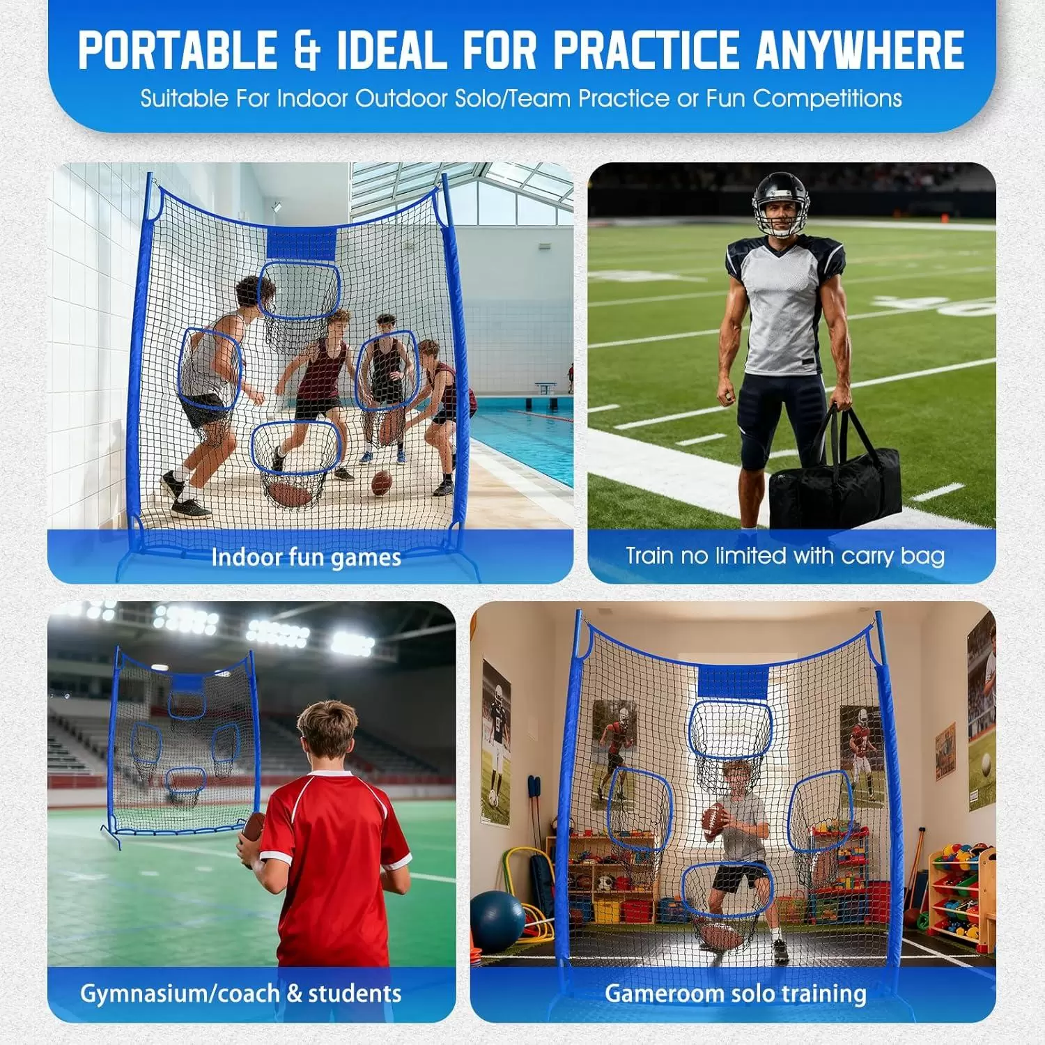 Rede de treino de lan&ccedil;amento de rugby IV