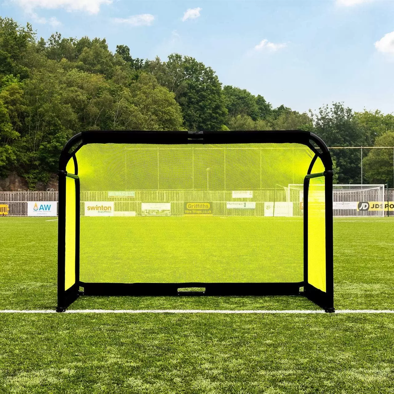 Gol de futebol dobr&aacute;vel em tubo de alum&iacute;nio