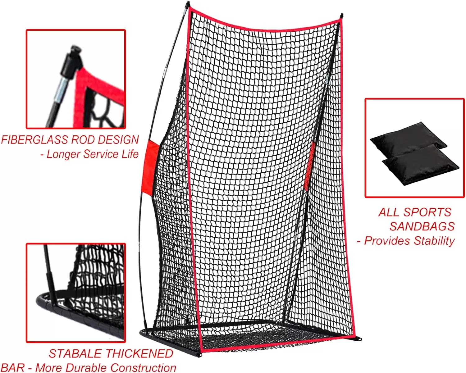 Rede de treino de rugby de 1,20m x 2,10m