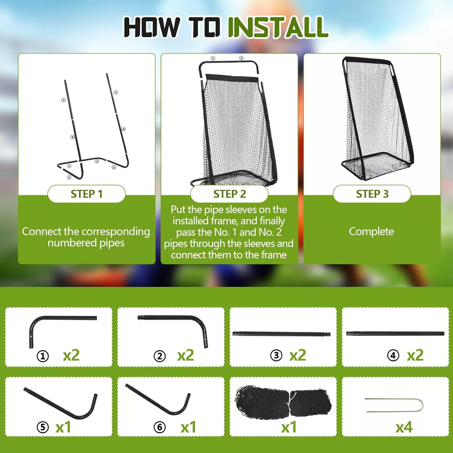 Rede de treino de rugby tubular redonda de alta resist&ecirc;ncia