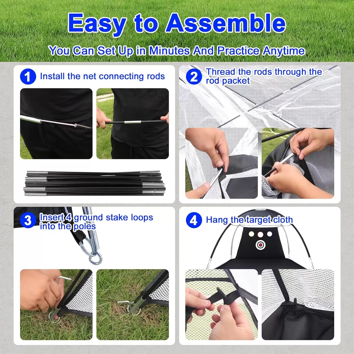 Rede de pr&aacute;tica de golfe estilo tenda &Iota;