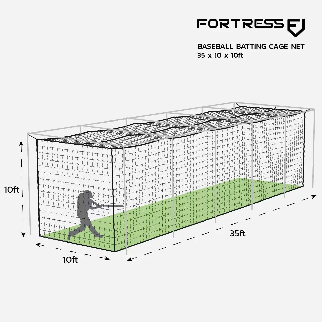 Rede para gaiola de beisebol e softball (somente a rede)