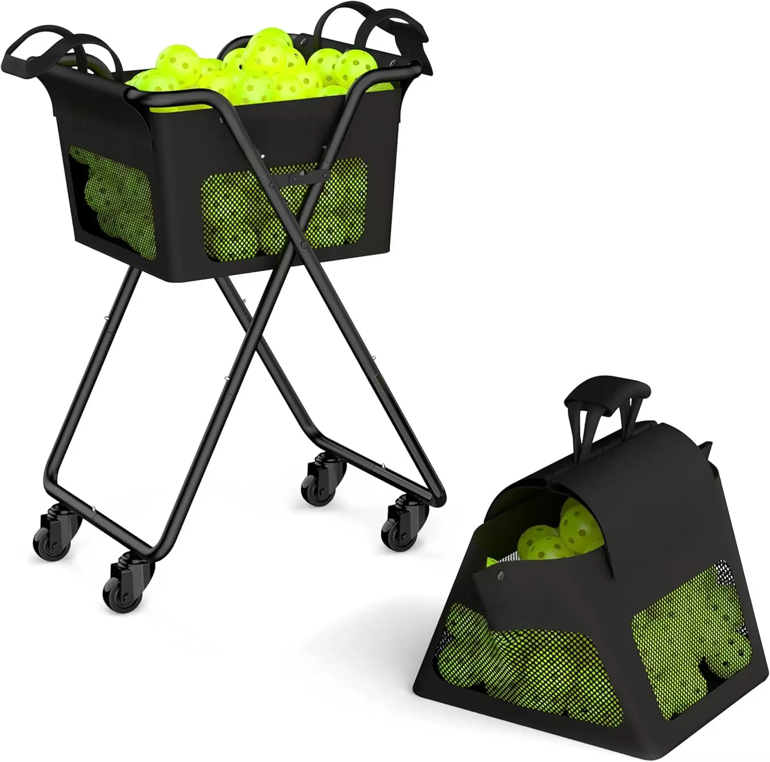 Carrinho de armazenamento para treinamento de pickleball/t&ecirc;nis