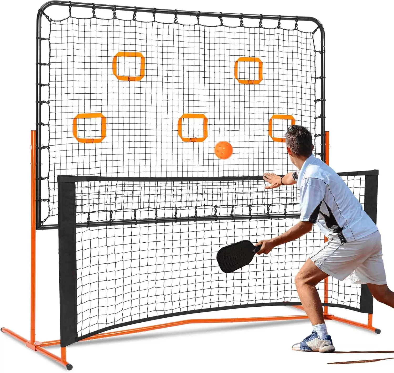 Pickleball IV em tubo de a&ccedil;o 2 em 1 de 6*6 p&eacute;s