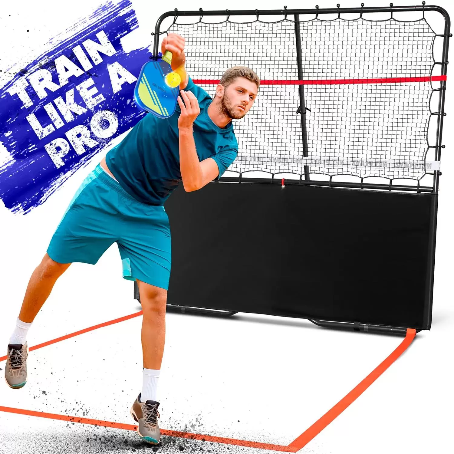 Pickleball III em tubo de a&ccedil;o 2 em 1 de 6*6 p&eacute;s